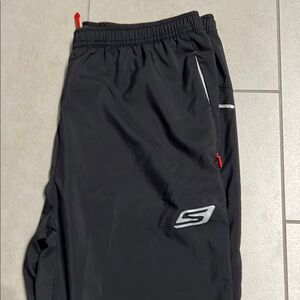 Skechers Black Jogger Pants with Red Details